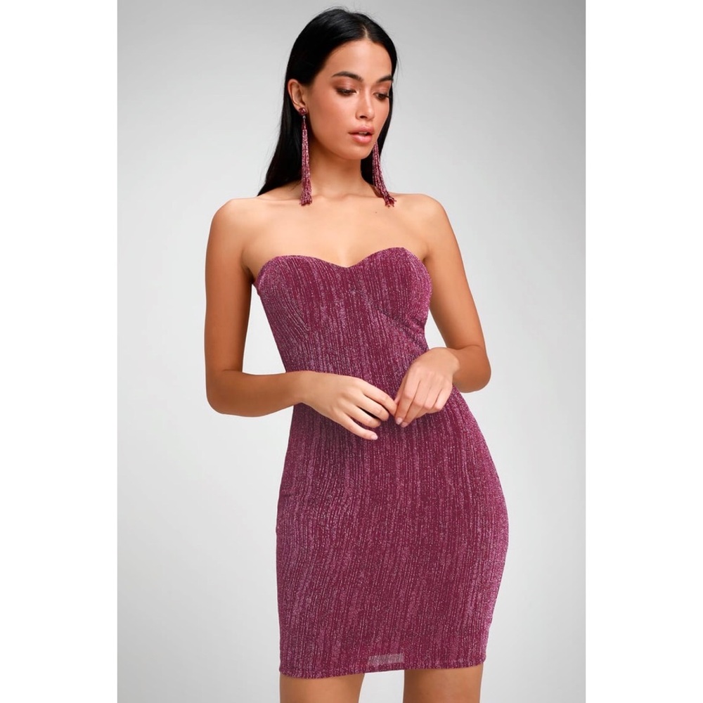 SEXY “Downtown Friday’s” Strapless Bodycon Dress - Picture 2 of 12